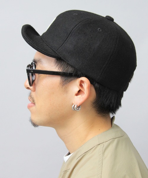 Basiquenti（ベーシックエンティ）の「アルファベットワッペン ウール アンパイアキャップ（キャップ・メンズ・ベージュ/ブラック/カーキ/ネイビー/ワイン・FREE）」の7枚目の写真