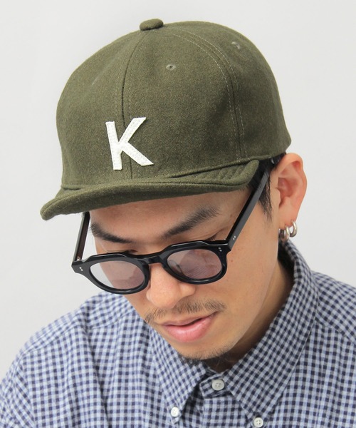 Basiquenti（ベーシックエンティ）の「アルファベットワッペン ウール アンパイアキャップ（キャップ・メンズ・ベージュ/ブラック/カーキ/ネイビー/ワイン・FREE）」の10枚目の写真