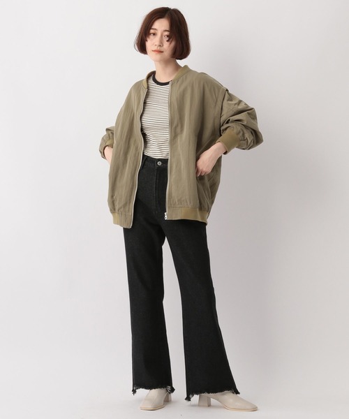 A part by（アパートバイ）の「2way MA-1ブルゾン　345710（MA-1・レディース・ベージュ系その他/カーキ/ブラック・FREE）」の11枚目の写真