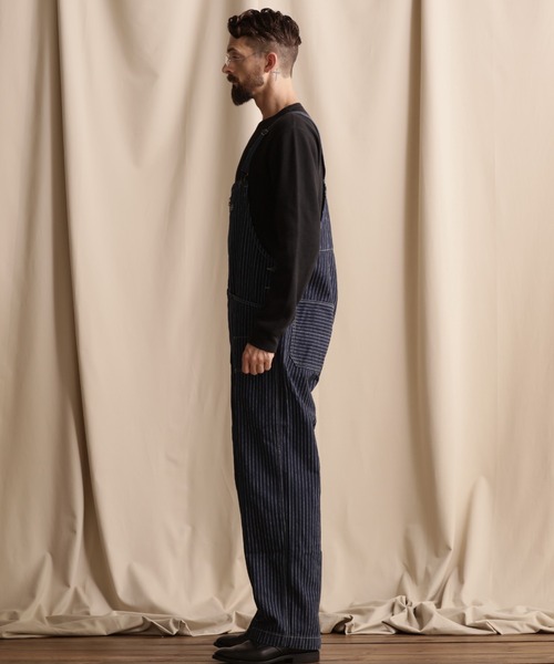 schott(ショット)の「【直営店限定】Schott/ショット/OLD HICKORY OVERALL/オールド ヒッコリー オーバーオール(サロペット/オーバーオール・メンズ・ブラック/その他4・M/L/XL)」の5枚目の写真