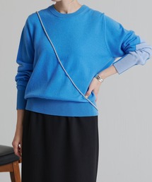 COLLAGE GALLARDAGALANTE | 数量限定/配色がポイント/カシミヤ混配色ニット(ニット/セーター)