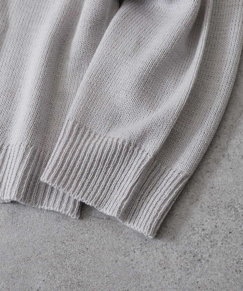 ZIP FIVE（ジップファイブ）の「【ZIP FIVE】ロゴクルーネックニットスウェット（ニット/セーター・レディース・ホワイト/ブラック/グレー・LARGE/MEDIUM/X-LARGE）」の22枚目の写真