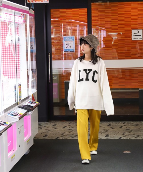 ZIP FIVE（ジップファイブ）の「【ZIP FIVE】ロゴクルーネックニットスウェット（ニット/セーター・レディース・ホワイト/ブラック/グレー・LARGE/MEDIUM/X-LARGE）」の6枚目の写真