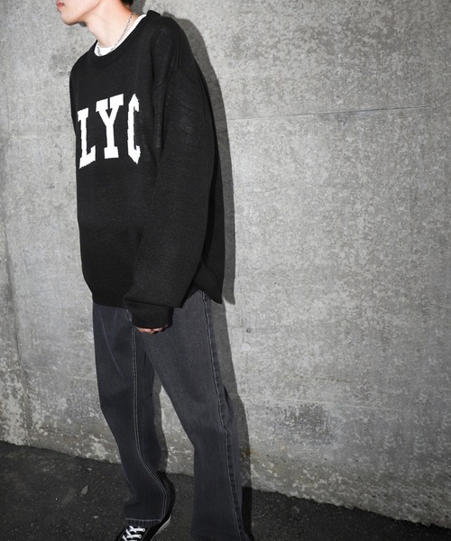 ZIP FIVE（ジップファイブ）の「【ZIP FIVE】ロゴクルーネックニットスウェット（ニット/セーター・レディース・ホワイト/ブラック/グレー・LARGE/MEDIUM/X-LARGE）」の7枚目の写真