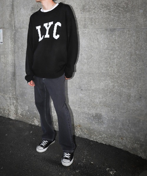 ZIP FIVE（ジップファイブ）の「【ZIP FIVE】ロゴクルーネックニットスウェット（ニット/セーター・レディース・ホワイト/ブラック/グレー・LARGE/MEDIUM/X-LARGE）」の8枚目の写真