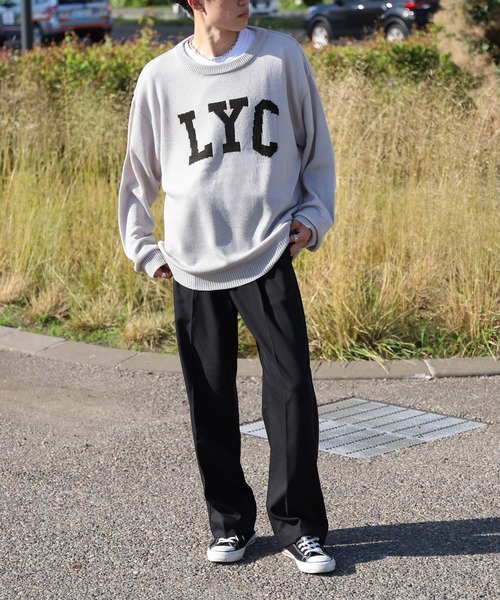 ZIP FIVE（ジップファイブ）の「【ZIP FIVE】ロゴクルーネックニットスウェット（ニット/セーター・レディース・ホワイト/ブラック/グレー・LARGE/MEDIUM/X-LARGE）」の14枚目の写真