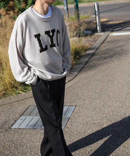 ZIP FIVE（ジップファイブ）の「【ZIP FIVE】ロゴクルーネックニットスウェット（ニット/セーター・レディース・ホワイト/ブラック/グレー・LARGE/MEDIUM/X-LARGE）」の16枚目の写真