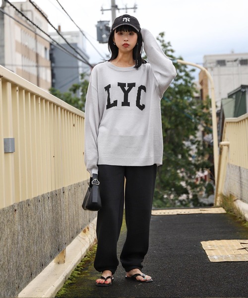 ZIP FIVE（ジップファイブ）の「【ZIP FIVE】ロゴクルーネックニットスウェット（ニット/セーター・レディース・ホワイト/ブラック/グレー・LARGE/MEDIUM/X-LARGE）」の17枚目の写真