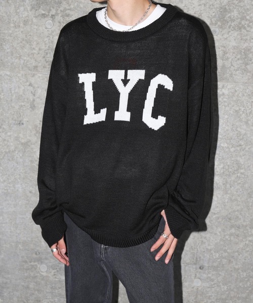 ZIP FIVE（ジップファイブ）の「【ZIP FIVE】ロゴクルーネックニットスウェット（ニット/セーター・レディース・ホワイト/ブラック/グレー・LARGE/MEDIUM/X-LARGE）」の4枚目の写真