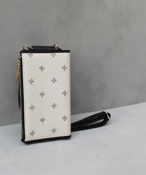 ROYAL PARTY(ロイヤルパーティー)の「ROYAL PARTY (ロイヤルパーティー) スマホショルダー モノグラム RPT-B083(ショルダーバッグ・レディース・ブラック/ベージュ/ブラウン・FREE)」の5枚目の写真