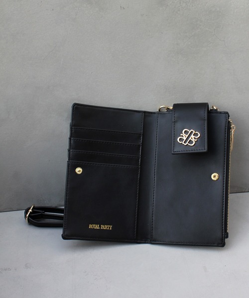 ROYAL PARTY(ロイヤルパーティー)の「ROYAL PARTY (ロイヤルパーティー) スマホショルダー モノグラム RPT-B083(ショルダーバッグ・レディース・ブラック/ベージュ/ブラウン・FREE)」の6枚目の写真