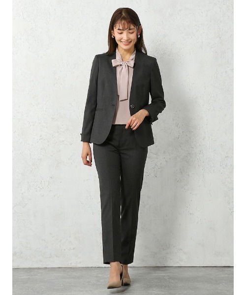 Perfect Suit FActory（パーフェクトスーツファクトリー）の「3WAYリボンタイ8分袖ブラウス（シャツ/ブラウス・レディース・ライトグレー/オフホワイト/ライトピンク・S/M/L）」の14枚目の写真