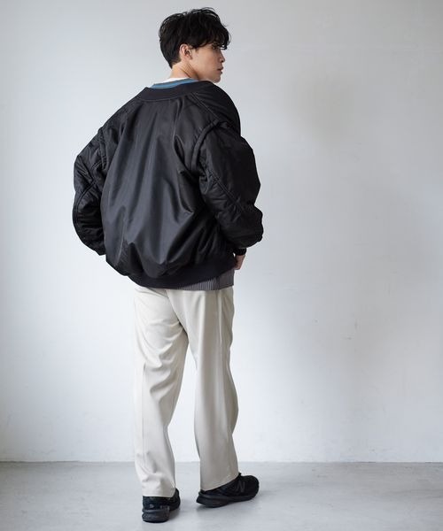 LOWRYS FARM（ローリーズファーム）の「２ＷＡＹＢＩＧＭＡ－１　343187（MA-1・メンズ・ブラック/ベージュ/カーキ・MEDIUM/LARGE）」の5枚目の写真