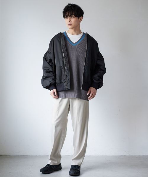 LOWRYS FARM（ローリーズファーム）の「２ＷＡＹＢＩＧＭＡ－１　343187（MA-1・メンズ・ブラック/ベージュ/カーキ・MEDIUM/LARGE）」の6枚目の写真