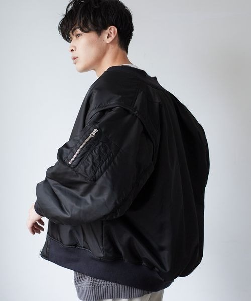 LOWRYS FARM（ローリーズファーム）の「２ＷＡＹＢＩＧＭＡ－１　343187（MA-1・メンズ・ブラック/ベージュ/カーキ・MEDIUM/LARGE）」の10枚目の写真