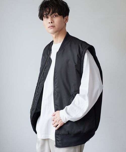 LOWRYS FARM（ローリーズファーム）の「２ＷＡＹＢＩＧＭＡ－１　343187（MA-1・メンズ・ブラック/ベージュ/カーキ・MEDIUM/LARGE）」の11枚目の写真