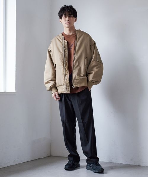 LOWRYS FARM（ローリーズファーム）の「２ＷＡＹＢＩＧＭＡ－１　343187（MA-1・メンズ・ブラック/ベージュ/カーキ・MEDIUM/LARGE）」の12枚目の写真