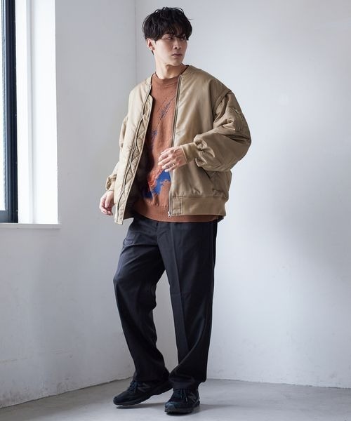 LOWRYS FARM（ローリーズファーム）の「２ＷＡＹＢＩＧＭＡ－１　343187（MA-1・メンズ・ブラック/ベージュ/カーキ・MEDIUM/LARGE）」の13枚目の写真