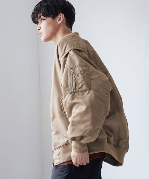 LOWRYS FARM（ローリーズファーム）の「２ＷＡＹＢＩＧＭＡ－１　343187（MA-1・メンズ・ブラック/ベージュ/カーキ・MEDIUM/LARGE）」の14枚目の写真