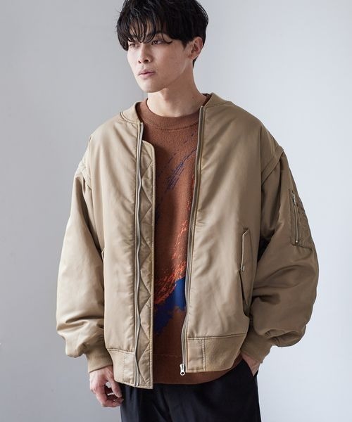 LOWRYS FARM（ローリーズファーム）の「２ＷＡＹＢＩＧＭＡ－１　343187（MA-1・メンズ・ブラック/ベージュ/カーキ・MEDIUM/LARGE）」の15枚目の写真