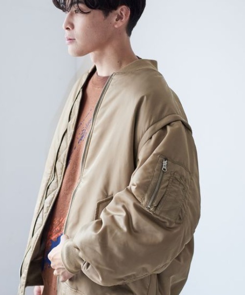 LOWRYS FARM（ローリーズファーム）の「２ＷＡＹＢＩＧＭＡ－１　343187（MA-1・メンズ・ブラック/ベージュ/カーキ・MEDIUM/LARGE）」の16枚目の写真