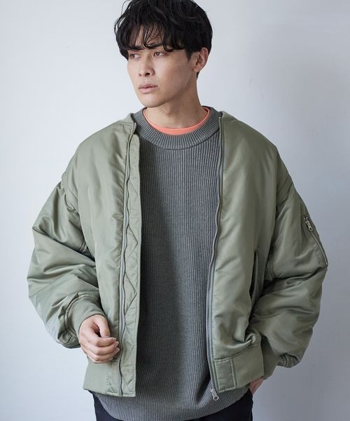 LOWRYS FARM（ローリーズファーム）の「２ＷＡＹＢＩＧＭＡ－１　343187（MA-1・メンズ・ブラック/ベージュ/カーキ・MEDIUM/LARGE）」の19枚目の写真