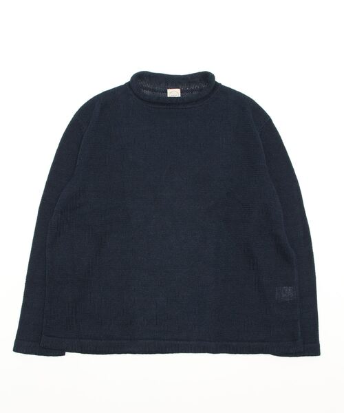 SALA（サラ）の「SALA / リネンハイネックニット（ニット/セーター・メンズ・ネイビー/オリーブ/ブラウン/ライトベージュ・2/3）」の4枚目の写真