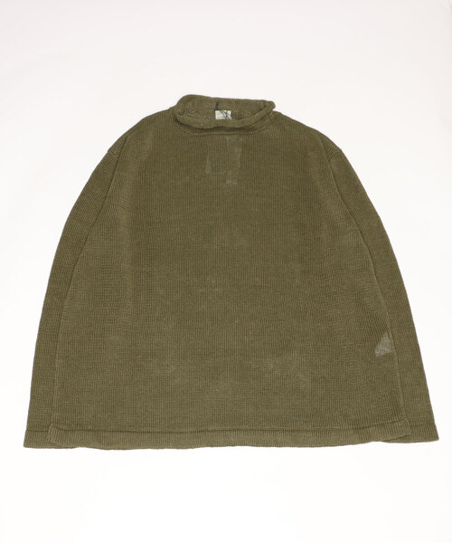 SALA（サラ）の「SALA / リネンハイネックニット（ニット/セーター・メンズ・ネイビー/オリーブ/ブラウン/ライトベージュ・2/3）」の2枚目の写真