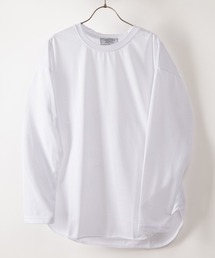 ラウンドヘムロングTシャツ/レイヤード/ビッグシルエット