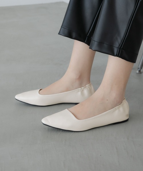 PRADA ギャザーパンプス セール】【卒入式／オケージョンにも】スクエアカットギャザーパンプス