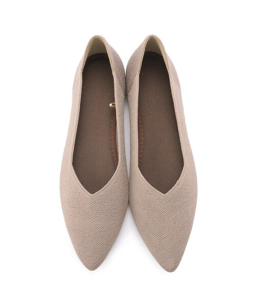 SHOO・LA・RUE(シューラルー)の「◆【洗える】中敷きがふかふか! ニット ポインテッドパンプス(パンプス・レディース・ブラック/サンドベージュ/ブラウン系1/こしょう色系・35/45/25)」の9枚目の写真