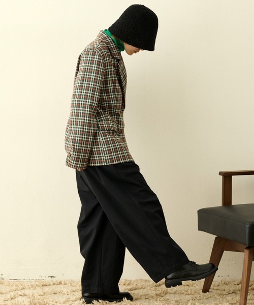 MERLOT（メルロー）の「《春シーズンを彩る》カラーチェックダブルジャケット（テーラードジャケット・レディース・ネイビー/グリーン・FREE）」の14枚目の写真