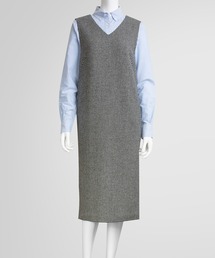 BROOKS BROTHERS（ブルックスブラザーズ）の「ウールツイード ハウンドトゥース ジャンパーワンピース（ワンピース）」