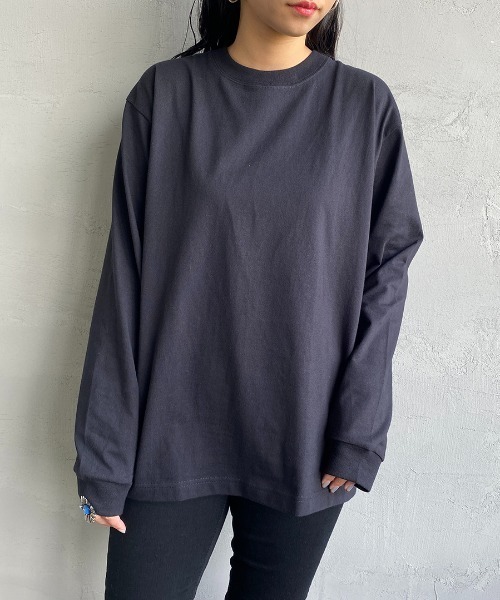 HANES（ヘインズ）の「[HANES/ヘインズ] BEEFY ロングスリーブパックT（Tシャツ/カットソー・レディース・ホワイト/ブラック/ダークグレー・M/L/XL/S）」の6枚目の写真