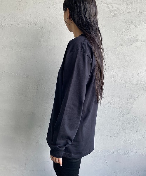 HANES（ヘインズ）の「[HANES/ヘインズ] BEEFY ロングスリーブパックT（Tシャツ/カットソー・レディース・ホワイト/ブラック/ダークグレー・M/L/XL/S）」の7枚目の写真