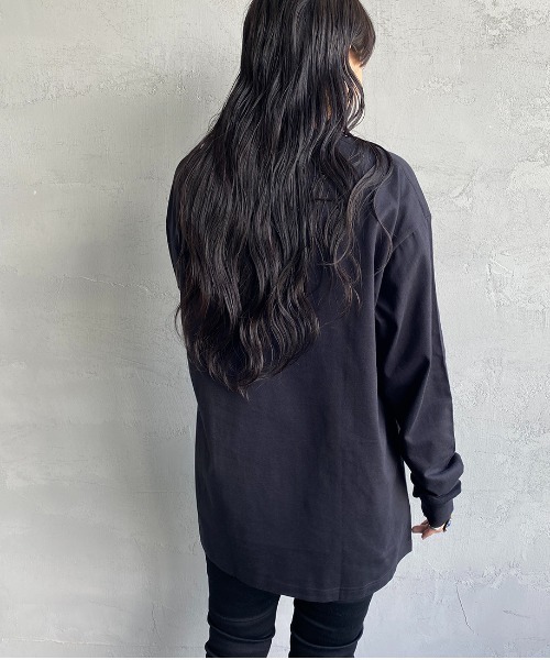 HANES（ヘインズ）の「[HANES/ヘインズ] BEEFY ロングスリーブパックT（Tシャツ/カットソー・レディース・ホワイト/ブラック/ダークグレー・M/L/XL/S）」の11枚目の写真