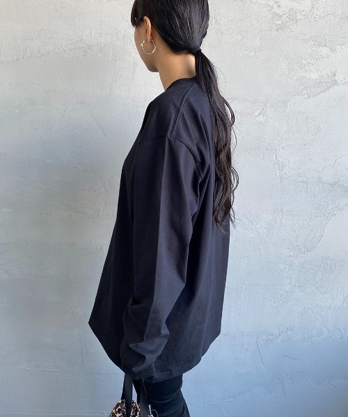 HANES（ヘインズ）の「[HANES/ヘインズ] BEEFY ロングスリーブパックT（Tシャツ/カットソー・レディース・ホワイト/ブラック/ダークグレー・M/L/XL/S）」の13枚目の写真