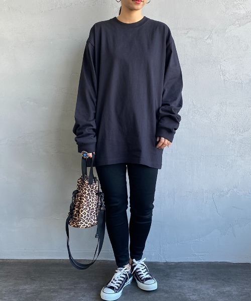 HANES（ヘインズ）の「[HANES/ヘインズ] BEEFY ロングスリーブパックT（Tシャツ/カットソー・レディース・ホワイト/ブラック/ダークグレー・M/L/XL/S）」の15枚目の写真