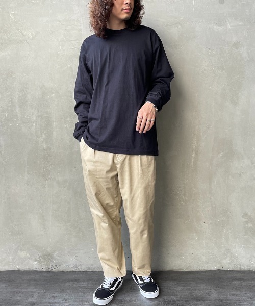 HANES（ヘインズ）の「[HANES/ヘインズ] BEEFY ロングスリーブパックT（Tシャツ/カットソー・レディース・ホワイト/ブラック/ダークグレー・M/L/XL/S）」の5枚目の写真