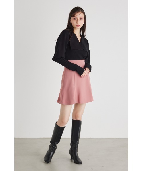 rienda(リエンダ)の「ビッグカラーパフスリーブニットトップス(ニット/セーター・レディース・ベージュ/パープル/ブラック・FREE)」の19枚目の写真