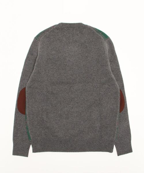 BROOKS BROTHERS(ブルックスブラザーズ)の「ラムズウール タータンチェック クルーネックセーター with エルボーパッチ(ニット/セーター・メンズ・グレー・SMALL/MEDIUM/LARGE)」の5枚目の写真