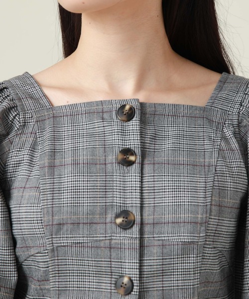 archives（アルシーヴ）の「’フロントボタンハイウエストミニＯＰ’（ジャンパースカート・レディース・ブラック/ベージュ/グレー・MEDIUM）」の21枚目の写真