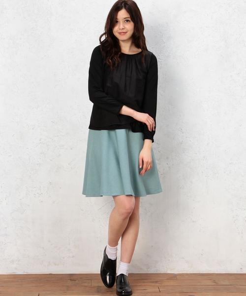 green label relaxing（グリーンレーベルリラクシング）の「monable PEサーキュラー スカート◆（スカート・レディース・ベージュ/ライム/ネイビー・36/38）」の7枚目の写真