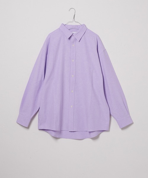 WHIMSIC(ウィムジック)の「【WHIMSIC】オーバーサイズレギュラーカラーシャツ(シャツ/ブラウス・レディース・イエロー/ブルー/ピンク/グリーン/ホワイト/パープル・FREE)」の4枚目の写真