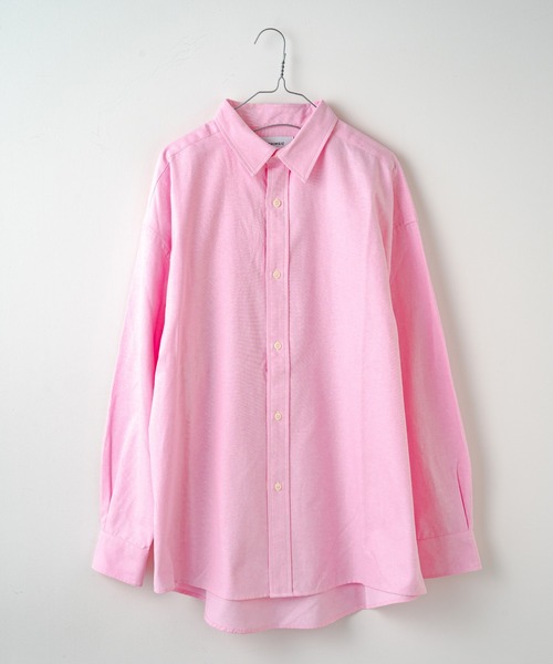 WHIMSIC(ウィムジック)の「【WHIMSIC】オーバーサイズレギュラーカラーシャツ(シャツ/ブラウス・レディース・イエロー/ブルー/ピンク/グリーン/ホワイト/パープル・FREE)」の6枚目の写真