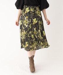 index | ニュアンスフラワー ワッシャープリーツスカート【WEB限定サイズ】(スカート)