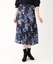 index | ニュアンスフラワー ワッシャープリーツスカート【WEB限定サイズ】(スカート)