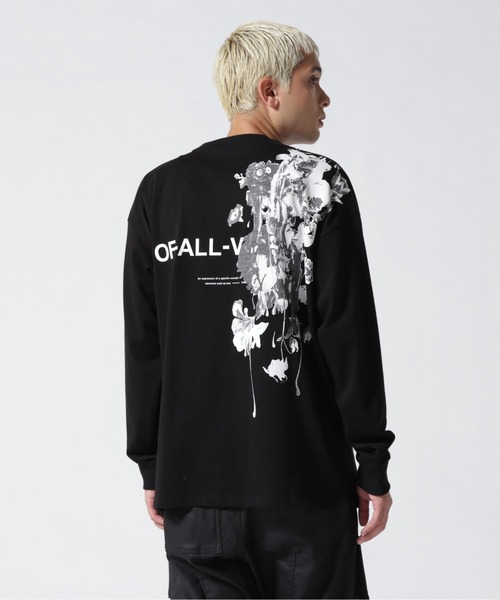 L.H.P（エルエイチピー）の「A4A/エーフォーエー/MONOCHRO L/S TEE/ロンT（Tシャツ/カットソー・メンズ・ホワイト/ブラック・F）」の2枚目の写真