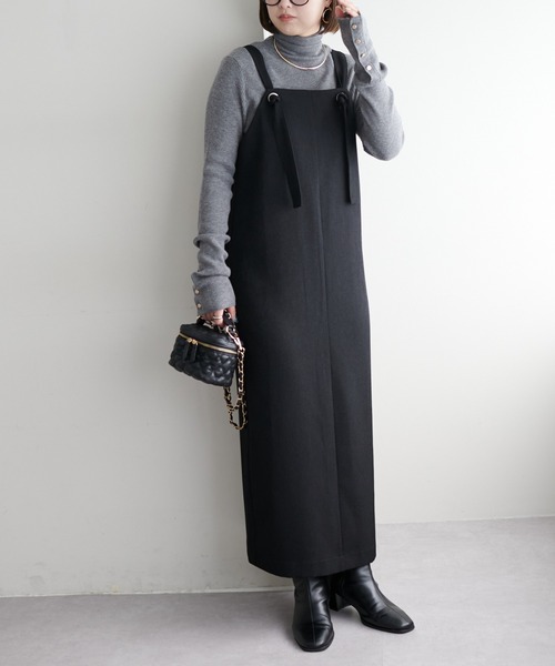 DISCOAT（ディスコート）の「テックウールストレッチジャンスカ（ジャンパースカート・レディース・ブラック/ブラウン・FREE）」の21枚目の写真