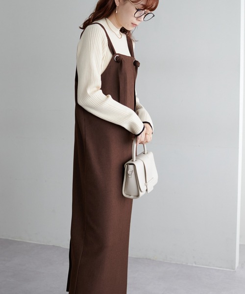 DISCOAT（ディスコート）の「テックウールストレッチジャンスカ（ジャンパースカート・レディース・ブラック/ブラウン・FREE）」の19枚目の写真